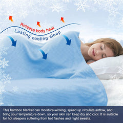 Cooling Blanket 100% Bamboo Silky & Lightweight