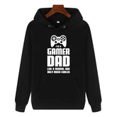 Funny Humor Print Hoodie I'M A GAMER DAD Hooded Sweatshirt