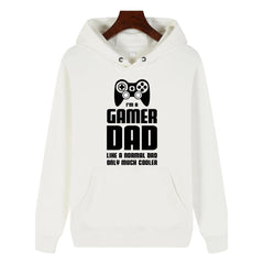 Funny Humor Print Hoodie I'M A GAMER DAD Hooded Sweatshirt