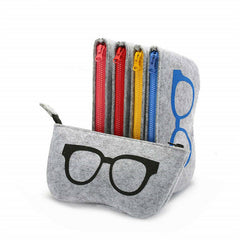 Sunglasses Eye Glasses Carry Case Bag Soft Zipper Protector Portable Unisex