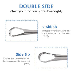 Stainless Steel Tongue Scraper Cleaners with Carry Case