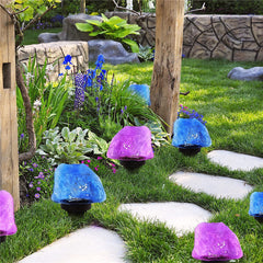 Outdoor Solar Colorful Waterproof Simulation Stone Landscape Lights