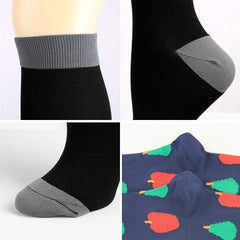 Knee-High Compression Socks Cactus Pattern Sports Nylon Stockings