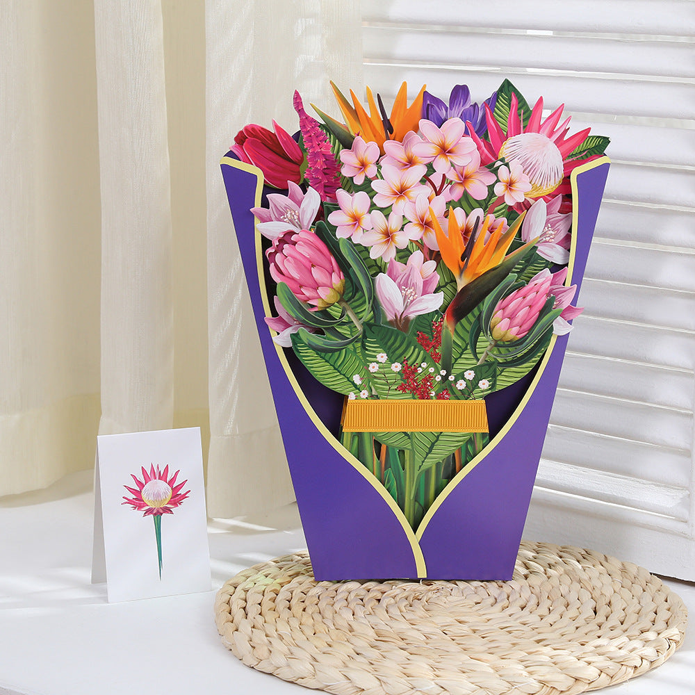 12inch Pop Up Flower Bouquet Greeting Card Gift