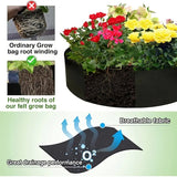 100 Gallon Large Round Grow Bag Reusable Fabric Raised Garden Bed with Handles