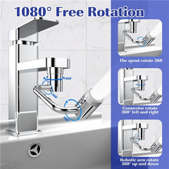 Universal 1080° Swivel Faucet Extender Rotatable Multifunctional Extension Faucet