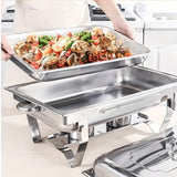 11L Chafing Dish Buffet Set Stainless Steel Food Warmer Catering Chafing Server Dish