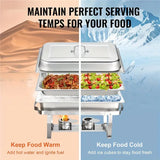 11L Chafing Dish Buffet Set Stainless Steel Food Warmer Catering Chafing Server Dish