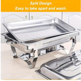 11L Chafing Dish Buffet Set Stainless Steel Food Warmer Catering Chafing Server Dish