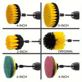 11pcs Drill Brush Attachment Set Power Scrubber Cleaning Brushes Kit