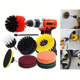 11pcs Drill Brush Attachment Set Power Scrubber Cleaning Brushes Kit