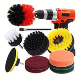 11pcs Drill Brush Attachment Set Power Scrubber Cleaning Brushes Kit