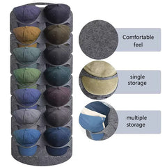14-Grid Felt Baseball Hat Storage Organiser Bag