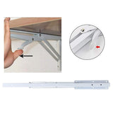 20" Folding Wall Shelf Bracket Heavy-Duty Space-Saving Shelf Support Hinges 2Pcs