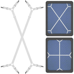 2pcs Bed Sheet Fasteners Suspenders Adjustable Mattress Crisscross Holder Straps