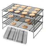 3-Tier Cooling Rack Stackable Non-Stick Metal Cooling Rack