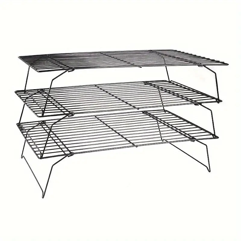 Basic Cooling Rack 3-Tier Cooling Rack Stackable Non-Stick Metal Cooling Rack – NiceDays ...
