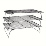 3-Tier Cooling Rack Stackable Non-Stick Metal Cooling Rack