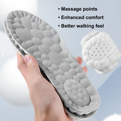 4D Memory Foam Comfort Insoles Arch Support Shock Absorbing Shoe Inserts for Men Women