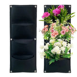 4 Pockets Hanging Planter Bags Vertical Garden Wall Planter Grow Bags