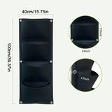 4 Pockets Hanging Planter Bags Vertical Garden Wall Planter Grow Bags