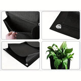 4 Pockets Hanging Planter Bags Vertical Garden Wall Planter Grow Bags