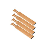 Adjustable Bamboo Drawer Separators Divider Set of 4 Expandable Drawer Organizers