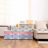 Plastic Storage Organizer Cabinet 5pcs Stackable Drawer Unit Durable Home Office