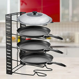 5-Tier Pan Rack Pot Organizer Adjustable Kitchen Cookware Storage Holder