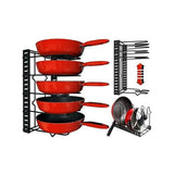 5-Tier Pan Rack Pot Organizer Adjustable Kitchen Cookware Storage Holder