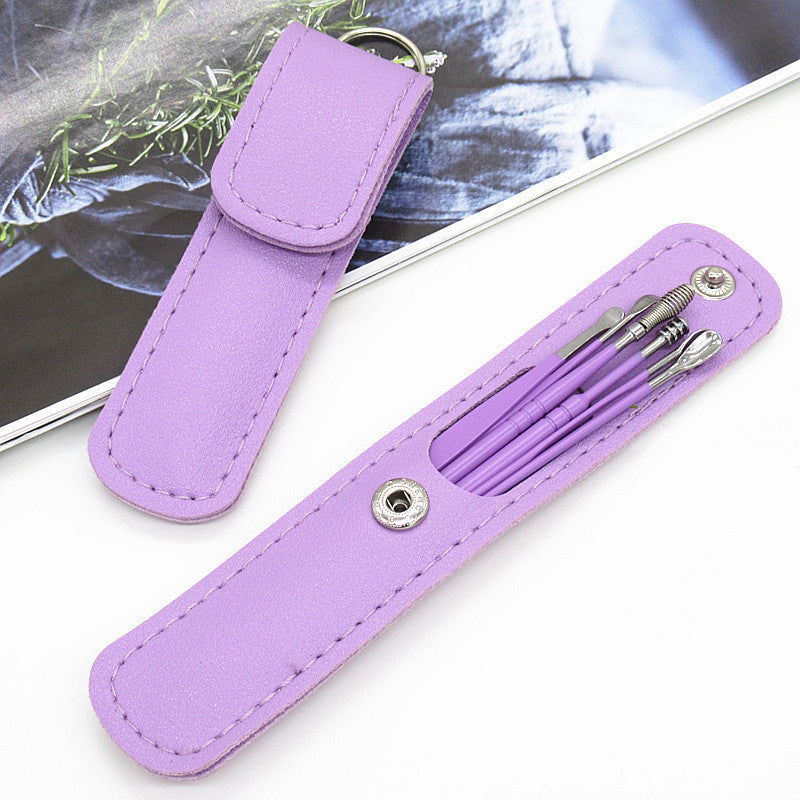 6x Ear Wax Remover Tools Stainless Steel Spring Cleaner Set Pick Wax Removal