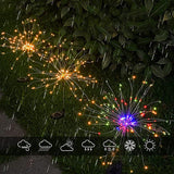 8-Mode Solar Powered LED Fireworks Fairy Lights