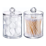 2 Pack Acrylic Cotton Swab Container