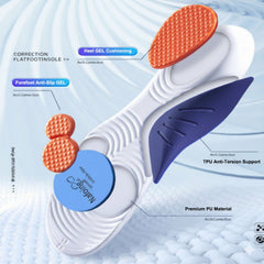 Arch Support Sports Insoles Shock Absorbing Cushioning Shoe Inserts for Men Women