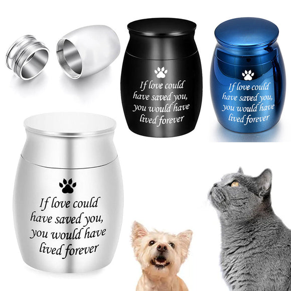 Ashes Keepsake Urn Small Urn for Dogs Aluminum Alloy Pet Cremation Memorial