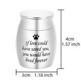 Ashes Keepsake Urn Small Urn for Dogs Aluminum Alloy Pet Cremation Memorial