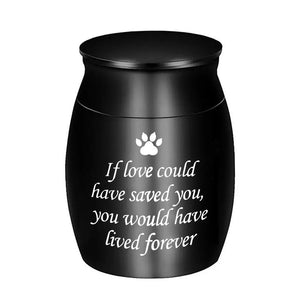 Ashes Keepsake Urn Small Urn for Dogs Aluminum Alloy Pet Cremation Memorial