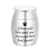 Ashes Keepsake Urn Small Urn for Dogs Aluminum Alloy Pet Cremation Memorial