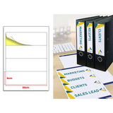 Avery Label L7171 Lever Arch File 4Up Labels 100 Sheets High Adhesion Filing Organization Labels