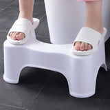 Strong Plastic Toilet Potty Stool Bathroom Foot Rest Comfort Aid White