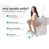 Strong Plastic Toilet Potty Stool Bathroom Foot Rest Comfort Aid White