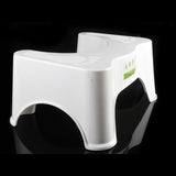 Strong Plastic Toilet Potty Stool Bathroom Foot Rest Comfort Aid White