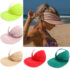Womens Sun Visor Hat Wide Brim Summer UPF 50+ UV Protection Beach Sport Cap