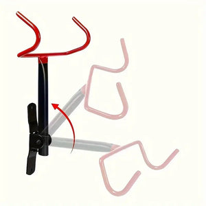 Wall Mounted Bicycle Bike Rack 15kg Capacity Folding Double Hook Bike Hanger Bracket