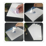 50 Sheets A4 Waterproof Blue Transparent Printing Paper Film Self Adhesive Clear Sticker