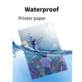 50 Sheets A4 Waterproof Blue Transparent Printing Paper Film Self Adhesive Clear Sticker