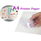 50 Sheets A4 Waterproof Blue Transparent Printing Paper Film Self Adhesive Clear Sticker