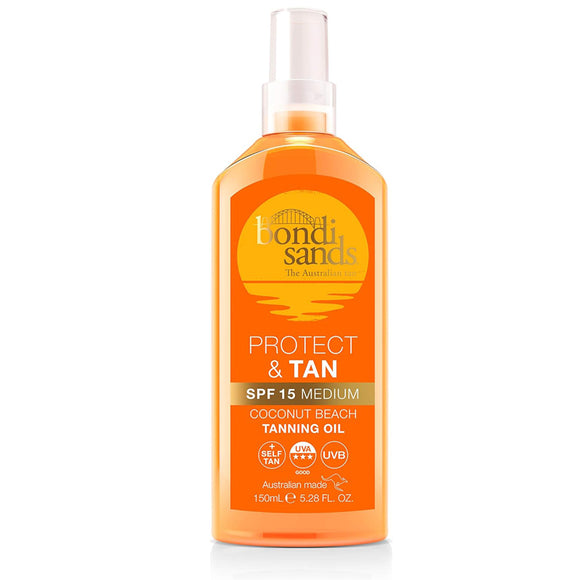 Bondi Sands Protect & Tan SPF15 Coconut Beach Tanning Oil 150ml