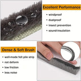 5M Brush Weather Stripping Tape Self Adhesive Seal Strip