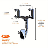 360° Car Phone Holder Mount Free Adjustment Rear View Mirror Phone Holder for Car